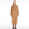 Women's Coat Cashmere Coat Designer Fashion Coat MaxMaras Womens Double-sided Wool Coat Camel