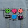 Cartoon Anime Love Heart Enamel Pins Creative Fans Collection Metal Brooches Lapel Backpack Badge Jewelry Gifts For Friends