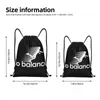 Bolsas de compras sin equilibrio White Drawstring Mochila Gym Sports Sackpack Spack Strip String Bag para hacer ejercicio