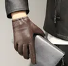 100% męskie rękawiczki skórzane rękawiczki owczepy męskie cienkie oddychające rękawiczki dotykowe