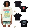 Дизайнерские рубашки Summer Mens футболки женские дизайнеры Rhude для мужчин вершины