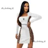 Designer Femmes Louiseviutionbag Robes à manches longues High Collar Automne Spring Jirt imprimé Imprimé de mode sexy imprimé Louies Vuttion Vuttion Robe Botton 202