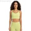 Desginer alooo yoga aloë tanks nieuwe vaste één stuk cup sport bra dames cross back short fitness tank top