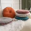 Pillow Inyahome Pompom Decor Round Chair Pad Pillows Outdoor Seat Pads For Sitting Meditation Yoga Living Room Sofa Balcony