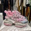 Casual schoenen vrouwen hoge hakken mode roze dikke sneakers crystal platforms luxe designer merkkwaliteit lente herfst