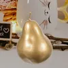 Party Decoration 5 PCS Simulation Pear Model Artificial Golden Fruits Table Decor Fake Food Realistic Pears Hushåll