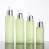 Förvaringsflaskor Grön frostad glas serumpump flaska 30 ml spray/lotion