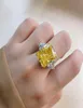 Hibride Luxury Sparking 100 925 Sterling Silver Yellow Diamond Women Bridal Rings Wedding Parts Gifts Fine Jewelry Bijoux R2732661541