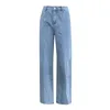 Frauen Jeans Low Taille Frauen Baggy 2024 Frühlingsmode gerade Beinhose Y2K Jeanshose Vintage Lose Blau gewaschen