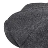 L5it Berets Newsboy Beret Wool Mens Hat Herringbone Flat Cap Casual Autumn Winter Tweed British Style Retro Mens Octagonal Hats and Cap D240418