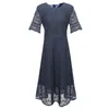 Summer Lace Soce Dress for Plump Girls French Lady Style Stitching Plus A Line