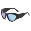 Lunettes de soleil Style américain européen Femmes punk élégant UV400 Men de protection Verre Soleil Bicyclipe conduisant