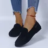 Casual Shoes Corduroy Basic Slip-On Flat Round Toe Women's On Sale 2024 Fashion Autumn Solid Loafers Zapatos Para Mujer