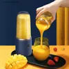 Juicers 6-blade Portable Juice Cup USB Smoothie Mixer Cup Wireless Mini Charging Fruit Extruder Food Mixer Ice Crusher Y240418