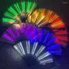 Dekorativa figurer 1pc 6v Glow Folding LED Fan Dancing Lights Night Show DJ Bar Club Party Pests Home Decor Fans