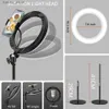 Continuous Lighting 30/26CM circular video lamp conference lighting with desktop stand tripod mobile phone stand for zoom live streaming Y240418