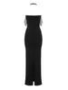 Casual Dresses Modphy Sexig Backless Halter Diamonds Women Bandage Maxi Dress BodyCon 2024 Elegant Party Evening Club Long Clothes