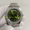 18 Style 904L ACTEUR AVEC BOX PAPERS MONTRES VRAIS PHOTO MENSEMENTS 40MM 228239 Green Roman Diamn Diamond Mezel en acier inoxydable Bracelet 228235 Averose Automatique