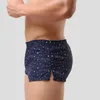 Sous-pants hommes doux sous-vêtements Coton Print Boxer Shorts lâches Shoueur Sleepwear Trunks Mens Sous-Pant Sexy Dot Casual Homewear 2024