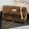 Bag Women Plush Crossbody Correa ajustable Tota Fluffy Tote Handbag Versátil Versátil Furno Fuerz Fuerz