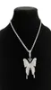 Big Rhinestone Butterfly Pendant Necklace Chain for Women Crystal Choker Statement Jewelry Chokers8544801