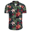 Men's Casual Shirts Hawaiian Flower Shirt Short Sleeved Printed Fashionable Clothing Oversized Top For Sale With Flowers