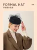 Berets Brand Quality Femmes Face Veil Dot Wool Beret Hat Heatwear Banquet Cocktail Party Party Pure Fascinator