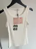 prada balmain burberry celine chanel miu miu loewe gucci fendi Вы Vêtements pour femmes T-shirt Designer Femmes Sexy Halter Tops Party Crop Top Broidered Tank Spring Summer Sex Se