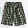 Men's Shorts Casual 2024 Fashion Plus Size Elastic Waist Plaid For Men Clothes High Quality