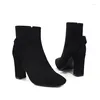 Dress Shoes FXYCMMCQ 2024 Winter Women's Casual Short Boots Korean Version Of The Thick With Versatile 6272