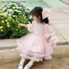 Vestidos de niña Baby Girl Tutu Princess Dress Baby Baby and Widdler Butterfly Puff mangas infantiles Sheer Vestido Party Fiest Baby Costume L099 Q240418