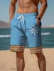 Men's Shorts Sunflower 3D Printed Beach Pants Summer Breathable Fitness Street Ropa Hombre