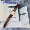 AP Pilot Wrist Watch Classic Series 15163or Du cadran à plaid blanc avec matériau en or rose 18k Simple et grande Garantie mécanique manuelle à deux aiguilles