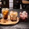 Wine Glasses Simple Handmade Striped Crystal Glass Cups Coffee Water Cup Ice Latte Steam Pitcher Chubby Household Drink Juice