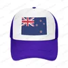 Berets Zealand Flag Mesh Baseball Cap été Summer Outdoor Men Women Women Fashion Sport Hats Hip Hop Trucker