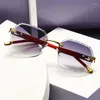 Sonnenbrille Stylische Frauenpolygonform Randkiefer Edge Mann Sonnenbrille Vintage Retro weibliche Sonnenbrille