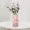 Вазы стеклянный цветочный ваза стол цветок контейнер скандинавский декоративное искусство для офисного домашнего шкафа кухонная книжная полка