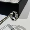 High -end designer sieradenringen voor dames carter v goud dik vergulde 18k zwarte nagelring met drie rijen diamanten vol sterren en ring origineel 1: 1 met echt logo