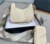 Moda kadın saman çantalar naylon omuz çantaları hobos zincir çanta tasarımcısı crossbody bayan