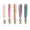 Keeechain intrecciati a mano intrecciato di cotone Hobo Macrame Case Chain Ganyards Key Chain