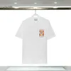 Fashionabla europeiska CA kortärmade toppar med fram- och bakre bokstavstryck unisex t-shirt lös foder