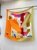 2024 Designer Stampa Cavallo Scarf Cesto Scarf Abbandono per uomini Maso Fashion Managlie Long Borse Scarpe a spalla Waps Square Hand Rolling Silk All Seasons 90x90cm