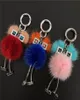 Genuine Real Chick Robot Robot Doll Toy Charm Pur Pompom Ball Boly Charm Chain Chain Keyring Bag Acessórios para telefone de carro1714968