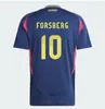 24/22 las 24 horas del día, 24/20, el equipo nacional de camisetas de fútbol de Suecia Jansson Isak Forsberg Forsberg Kulusevski Dahlin 2024 2025 Home Amarillo Men Kit Kits Football Camisetas