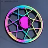 Giochi di novità Rainbow Metal Fidget Rotator Toy in acciaio inossidabile Cuscinetto ad alta velocità di decompressione ADHD Ansia giocattolo Q240418