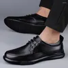 Casual Shoes Ankomst Mens äkta läder formell mode elegant fritid promenad oxford manlig sko bekväma män