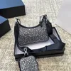24SS Women's Luxury Designer Full Diamond 3-in-1 Hobo Shoulder Bag Tote Bag Crossbody Bag Underarm Bag Zipper Coin Purse Senior Fashion Show The Most Popular Item 20CM
