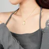 Catene 925 Sterling Silver Rectangle Pendant Zircon Minimalist Collana per le donne gioielli all'ingrosso Logo laser gratuito