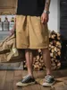 Shorts maschile gurkha vintage uomini safari in stile ad alta vita abbuffate ginocchine navli pantaloni estate casual sciolta qualità