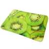 Badmattor kiwi matgrön frukt badrumstillbehör för dusch hem entré mjukt skyddande golv icke-halk grafisk toalett